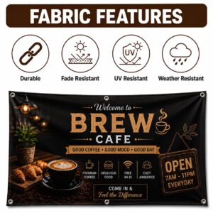Premium Cafe Banner – Coffee Shop Wall Decoration